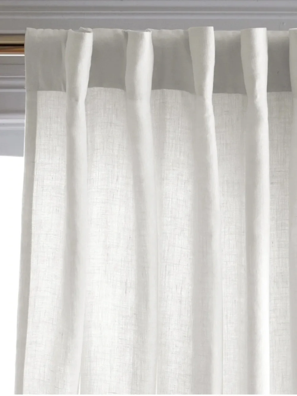 NWT QUINCE Set Of 2 48x84 European Linen Curtains Cream 0505